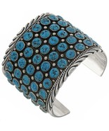 Navajo Natural Turquoise 5 Row Cluster Bracelet Sterling Silver s6.5-8.5... - £934.19 GBP+