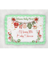 Christmas  A Merry Little Baby Shower Image Edible Cake Topper Icing Sheet - $16.14+