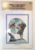 Norman Rockwell Print Boy &amp; Bunny Rabbit SPRINGTIME 8&quot;x10&quot; Ambassador Hallmark - £8.76 GBP