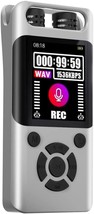 Digital Voice Recorder 64G Voice Recorder With Playback For Lectures -, Silver - £36.28 GBP