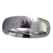 Promise Ring Love You Forever Anniversary Rings Mens Womens Wedding Band 5.5mm - £6.38 GBP