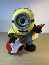 Minion Rock N Roll Stuart &quot;Despicable Me&quot; Singing Plush Toy Figure Plays Guitar  - £22.90 GBP