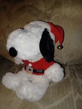 Hallmark Peanuts Snoopy Plush 8&quot; Christmas Santa Claus Suit Jingle Bells Hat... - £15.57 GBP