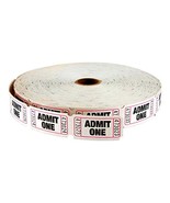 White ADMIT ONE 2000 single Numbered TICKETS Roll admission raffle PM CO... - €19,62 EUR