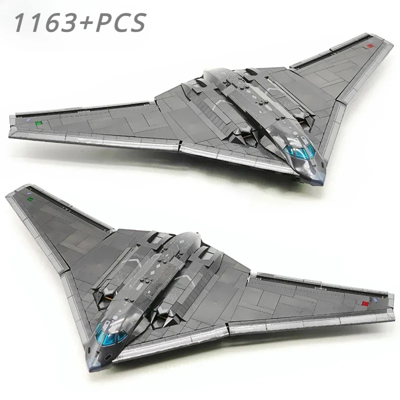 1163PCS New Military MOC Stealth Strategic Bomber Model Building Blocks DIY - £60.43 GBP