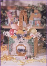 Plastic Canvas Easter Pussycat Cat Basket Bunny Candy Dish Doorstop PATTERN - £5.52 GBP