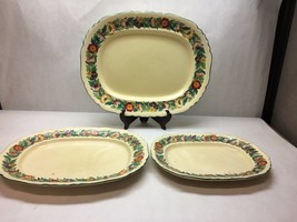 VINTAGE MASONS China 3 SERVING TRAYS Nell GWYN Pattern RECTANGLE Shape - $137.12