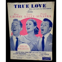 True Love Vintage Piano Sheet Music From High Society Bing Crosby Frank Sinatra - £7.84 GBP