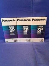 Panasonic VHS NV-T120SP NEW Sealed 246m Videocassette Blank NIP Lot Of 3  - £14.66 GBP