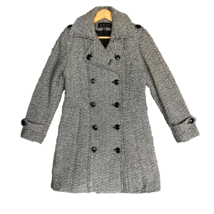 Giacca iGallery Pea Coat Womens M Black White Wool Lined Mid-Length Bust... - £24.28 GBP