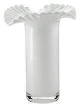 LaModaHome Madrid Opal Vase - White Boho Rare Design Unique Decorative Centerpie - £84.50 GBP