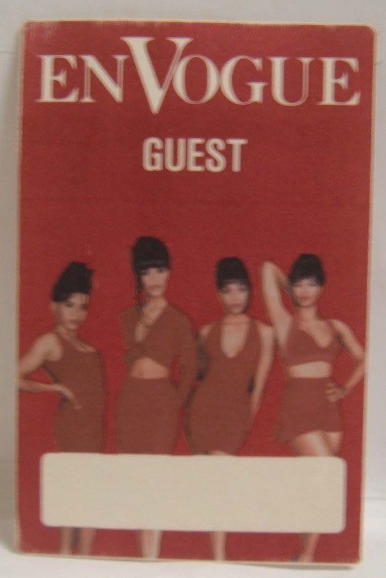 EN VOGUE - VINTAGE ORIGINAL CLOTH CONCERT TOUR BACKSTAGE PASS - $10.00