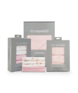 Little Bamboo Hooded Towel &amp; Washers - Dusty Pink Gift Set - €112,82 EUR