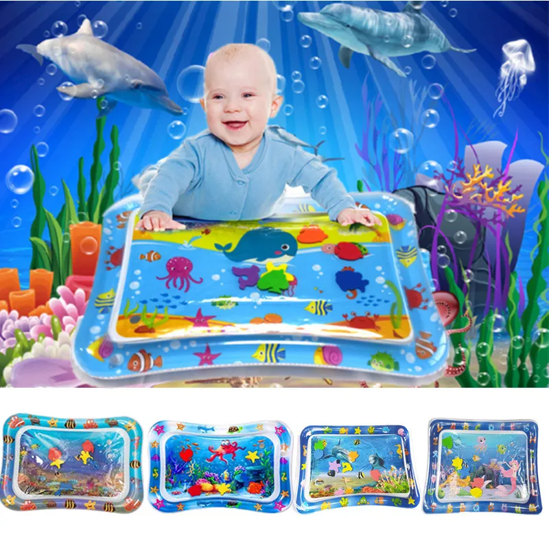 Baby Water Mat Inflatable Cushion Infant Toddler Water Play Mat for Children - £10.30 GBP