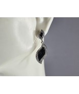Womens Vintage Estate Sterling Silver Sapphire CZ Earrings 5.4g E3689 - $39.60