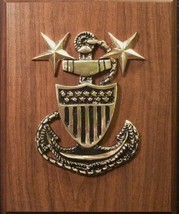 US Coast Guard Military Brass E9 Anchor Insignia Emblem Plaque - Master ... - $104.93