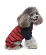 Puppy Stripped Pajamas Jumpsuit Red XS - £25.47 GBP