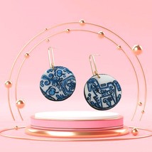 Painted Trojan Horse Mythology Earring inspired by Greek Art Personalize jewelry - £56.26 GBP