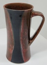 Vintage Signed Artisan Glaze Pottery Coffee Beer Mug Cup Handcrafted Bro... - $29.02
