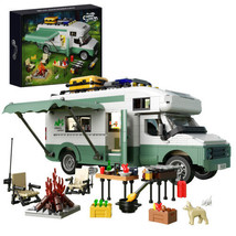 Camper Van with Light Model Holiday Decoration Vehicles Building Blocks Toy Gift - £176.57 GBP