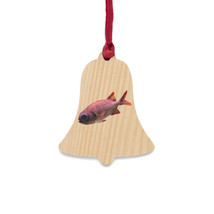 Craft Colored Fish Wooden Christmas Ornaments - £12.77 GBP