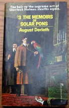 Vntg 1975 1st Prt Mmpb August Derleth The Memoirs Of Solar Pons Sherlock Holmes - £11.87 GBP