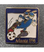 1996 Izzy Atlanta Olympics Soccer Enamel Lapel Hat Backpack Pin - $9.89