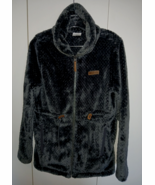 COLUMBIA LADIES LS GRAY ZIP HEAVY SHERPA FLEECE JACKET-S-BARELY WORN-CUTE - $23.36