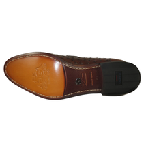 Men's GENIO Genuine Ostrich Embossed Leather Shoes Turkey 120332831 Cognac image 8