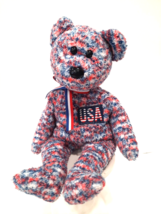 Ty Beanie Baby USA 2000 bear “Proud to be an American” Patriotic July 4, 2000 - £16.84 GBP