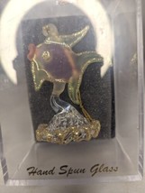 VTG Hand Spun SatinGlass Fish Ornament Figurine Unique Treasures Christm... - £23.61 GBP