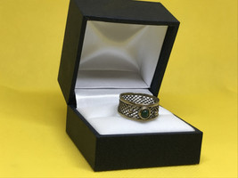 VINTAGE 925 STERLING SILVER GREEN NEPHRITE (JADE) RING SIZE 7.5 - $8.09