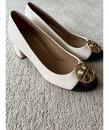Tory Burch Womens Chelsea Pumps Cap-Toe Slip-On Dress Block Heel Ivory S... - $3,259.12 MXN