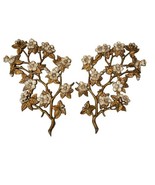 Burwood Pair of Dogwood Branch Flowers Wall Plaques #4280  &amp; #4281 USA E... - £33.42 GBP