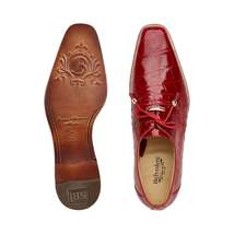 Belvedere Men's Shoes Lago Genuine Alligator Plain Toe Tassel Red 14010 image 2
