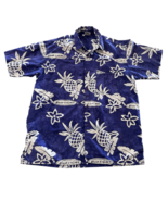 Vintage Rum Reggae Hawaiian Bud Light Button Up Cotton Shirt Mens Sz L - $48.61 CAD