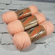 Vintage Caron Wintuk Yarn Lot of 3 Skeins Peach - £12.42 GBP