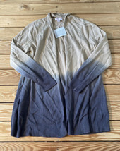 Belle by Kim gravel NWOT Women’s cotton rayon dip dye cardigan size XS grey BH - £17.97 GBP