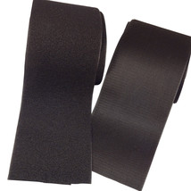 BLACK 6&quot; Sew-on Hook &amp; Loop Tape 1 Yard (3 Feet) Long ~ SHIPS FROM THE USA - £10.99 GBP