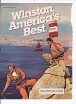 1985 Winston cigarettes Print Ad 2 Men Rock Climbing 8.5&quot; x 11&quot; - £15.60 GBP
