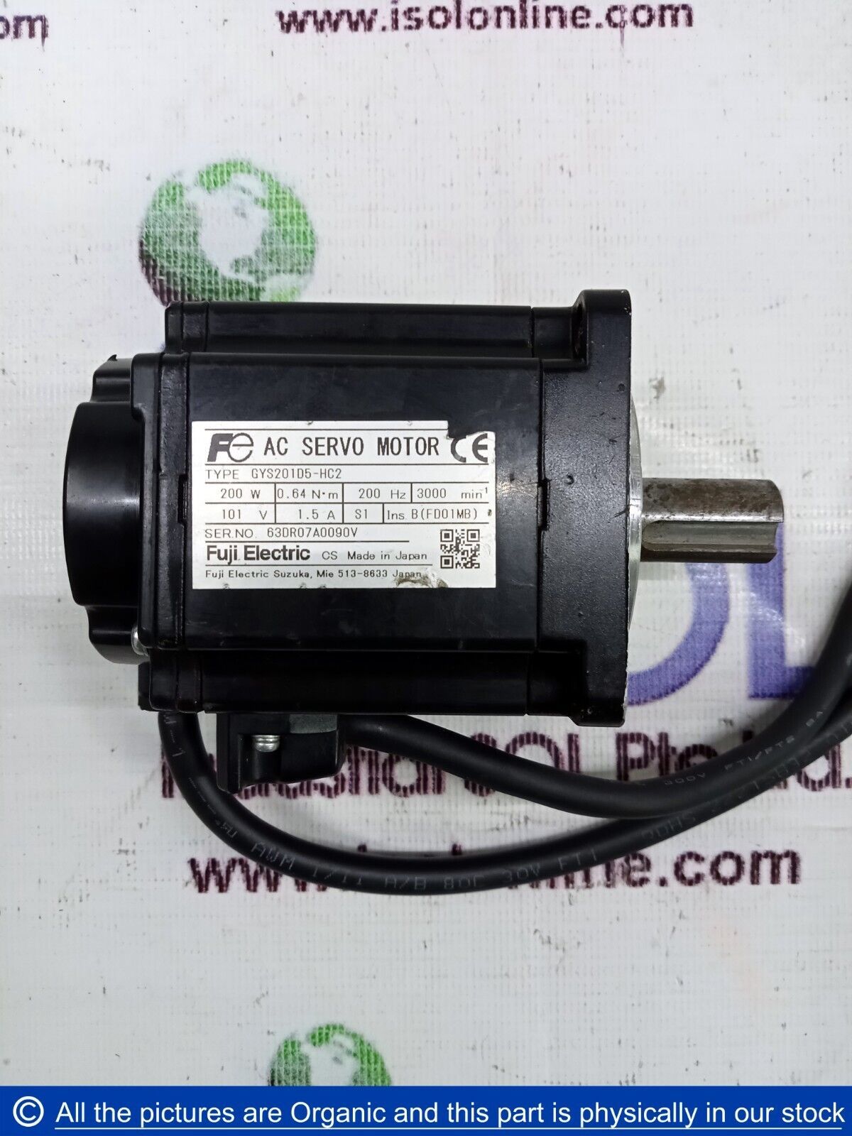 Fuji GYS201D5-HC2 ALPHA5 Smart AC Servo Motor GYS201D5HC2 Fuji Electric - $322.00