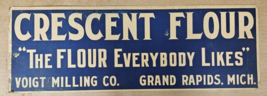 Antique Crescent Flour Sign General Store Baked Goods Grand Rapids Michi... - £72.51 GBP
