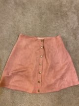 Altar’d State Mini Skirt Size small Corduroy Pink/mauve Scalloped NEW - $16.69