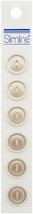 An item in the Crafts category: Slimline Buttons -Beige 2-Hole 9/16" 6/Pkg