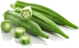 Okra Spineless Pods Cut Perfectly Round &amp; Resemble Little Wagon Wheels 100 Seeds - £8.03 GBP