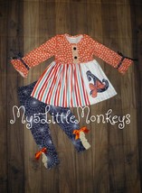 NEW Boutique Halloween Witch Hat Girls Tunic &amp; Leggings Girls Outfit Set - £4.46 GBP+