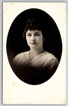 RPPC Young Lady Oval Masked Portrait Real Photo Postcard M21 - £3.95 GBP