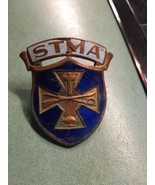 STMA st thomas military academy cap insignia brass emblem badge minnesota  - $1,520.35 MXN