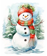 Snowman Clip Art- 10 High Quality JPGs/ Digital Print/ Digital Download/... - £1.29 GBP