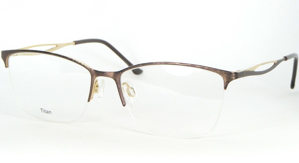 VISTAN Titan Modell 4416 3 Kupfer/Gold Brille Halbe Felge Brille 54-16-1... - $81.13